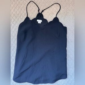 J Crew Scalloped Edge Cami Top size 0 Black, White, or Navy - $12 for all three